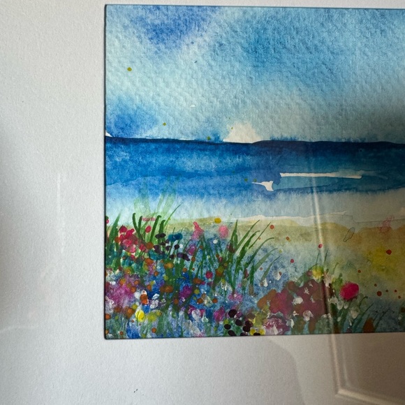 Original watercolor, this is not a print. Signed. Beach Watercolor. - Picture 2 of 3